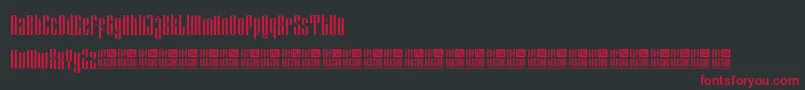 Czcionka EveagitaLuxuryDemoVersion – czerwone czcionki na czarnym tle