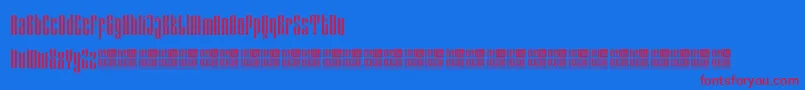 フォントEveagitaLuxuryDemoVersion – 赤い文字の青い背景