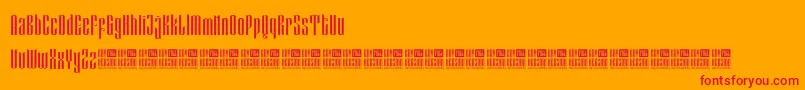 EveagitaLuxuryDemoVersion Font – Red Fonts on Orange Background