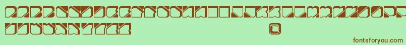ZuberFutureFreePromo Font – Brown Fonts on Green Background