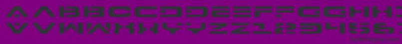 7thServiceExpanded Font – Black Fonts on Purple Background