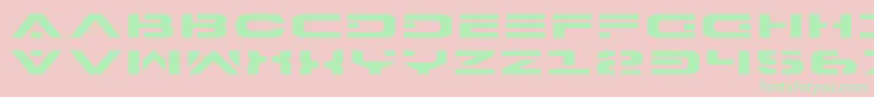 7thServiceExpanded Font – Green Fonts on Pink Background