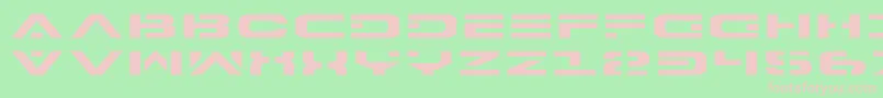 7thServiceExpanded-Schriftart – Rosa Schriften auf grünem Hintergrund