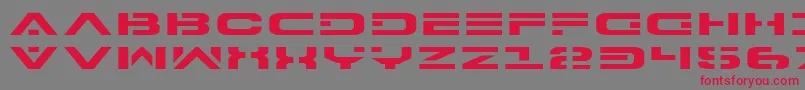 7thServiceExpanded Font – Red Fonts on Gray Background