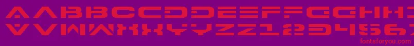 7thServiceExpanded Font – Red Fonts on Purple Background