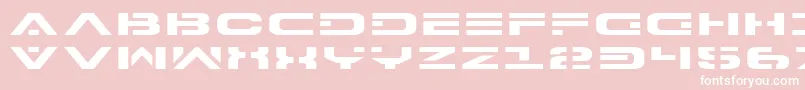 Czcionka 7thServiceExpanded – białe czcionki na różowym tle