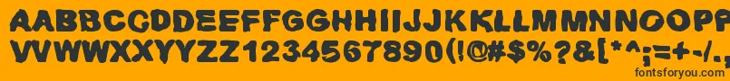 Huhtikuu2-Schriftart – Schwarze Schriften auf orangefarbenem Hintergrund