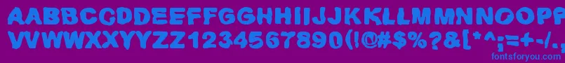Huhtikuu2 Font – Blue Fonts on Purple Background
