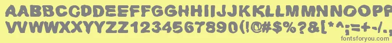 Huhtikuu2 Font – Gray Fonts on Yellow Background