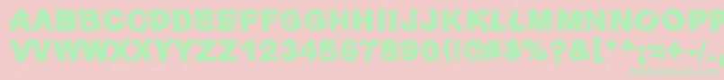 Huhtikuu2 Font – Green Fonts on Pink Background