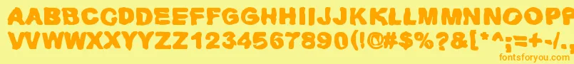 Huhtikuu2 Font – Orange Fonts on Yellow Background