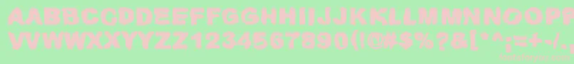 Huhtikuu2 Font – Pink Fonts on Green Background