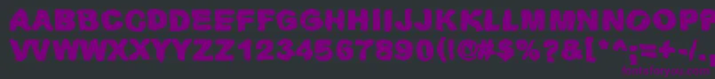 Шрифт Huhtikuu2 – фиолетовые шрифты на чёрном фоне