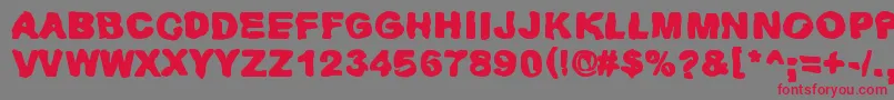 Huhtikuu2 Font – Red Fonts on Gray Background