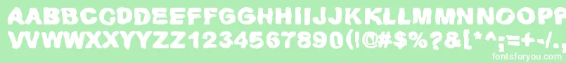 Huhtikuu2 Font – White Fonts on Green Background