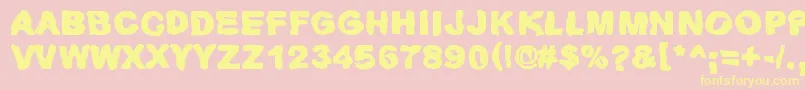 Huhtikuu2 Font – Yellow Fonts on Pink Background