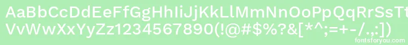 フォントWorksansMedium – 緑の背景に白い文字