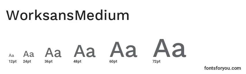 WorksansMedium Font Sizes