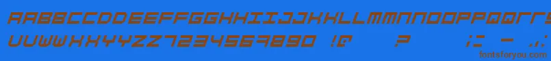 SimplyMonoOblique Font – Brown Fonts on Blue Background
