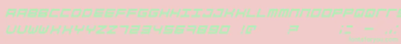 SimplyMonoOblique Font – Green Fonts on Pink Background