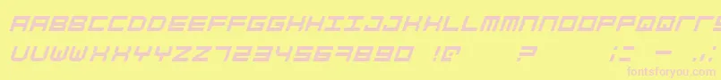 SimplyMonoOblique Font – Pink Fonts on Yellow Background