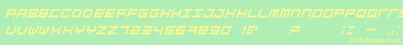 SimplyMonoOblique Font – Yellow Fonts on Green Background