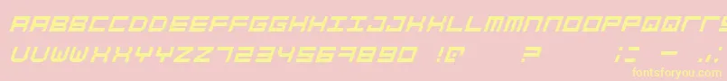 SimplyMonoOblique Font – Yellow Fonts on Pink Background