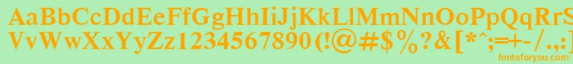 RespectBold Font – Orange Fonts on Green Background