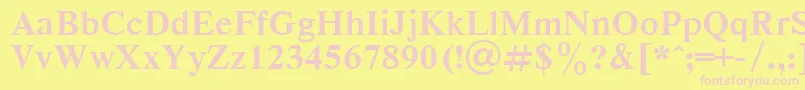 RespectBold Font – Pink Fonts on Yellow Background