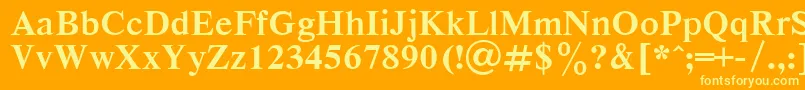 RespectBold Font – Yellow Fonts on Orange Background