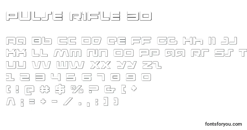 Czcionka Pulse Rifle 3D – alfabet, cyfry, specjalne znaki