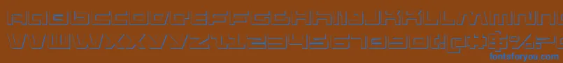 Pulse Rifle 3D Font – Blue Fonts on Brown Background