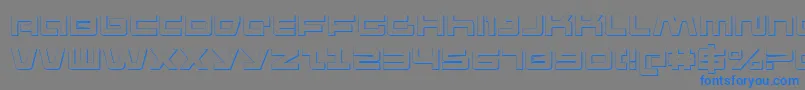 Pulse Rifle 3D-Schriftart – Blaue Schriften auf grauem Hintergrund