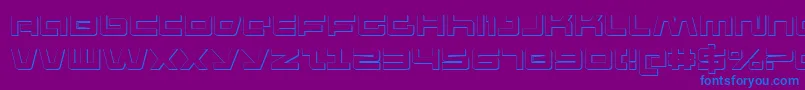 Pulse Rifle 3D Font – Blue Fonts on Purple Background