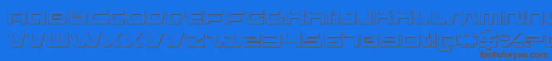 Pulse Rifle 3D Font – Brown Fonts on Blue Background