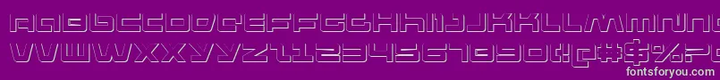 Pulse Rifle 3D Font – Green Fonts on Purple Background