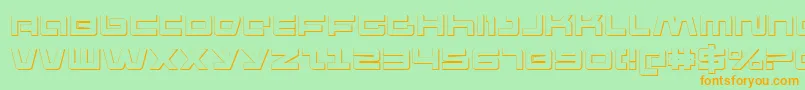 Pulse Rifle 3D Font – Orange Fonts on Green Background