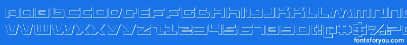 Pulse Rifle 3D Font – White Fonts on Blue Background