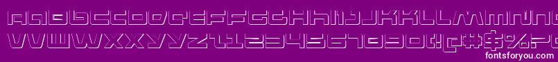 Pulse Rifle 3D Font – White Fonts on Purple Background