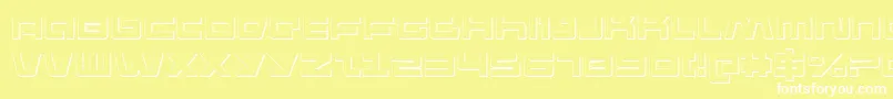 Pulse Rifle 3D Font – White Fonts on Yellow Background