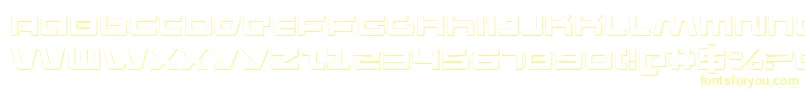 Шрифт Pulse Rifle 3D – жёлтые шрифты на белом фоне