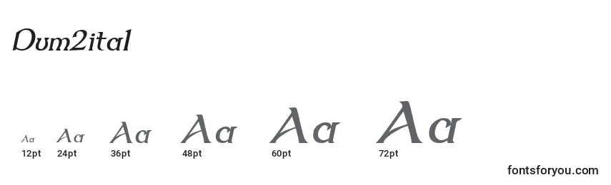 Dum2ital Font Sizes