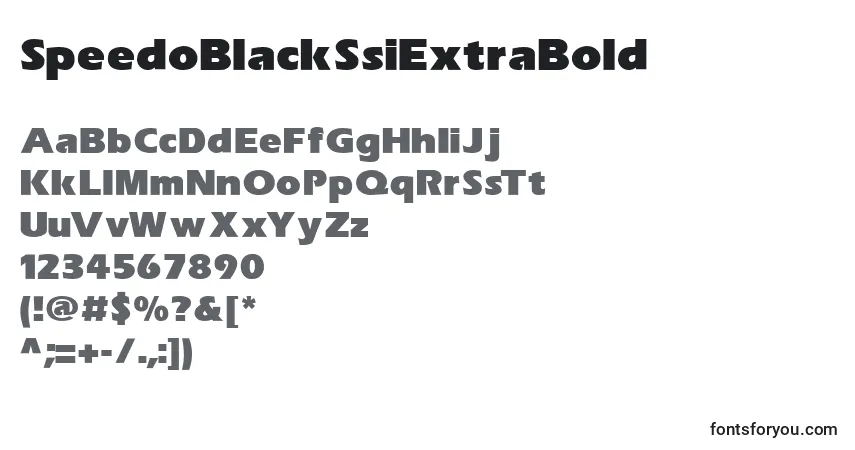 Шрифт SpeedoBlackSsiExtraBold – алфавит, цифры, специальные символы