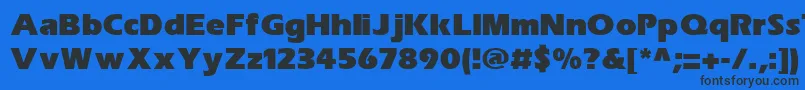SpeedoBlackSsiExtraBold-Schriftart – Schwarze Schriften auf blauem Hintergrund