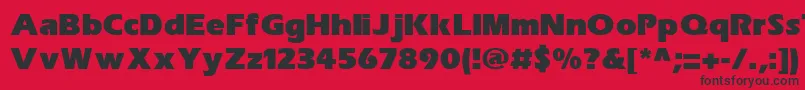 Шрифт SpeedoBlackSsiExtraBold – чёрные шрифты на красном фоне