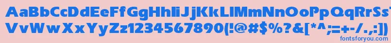 フォントSpeedoBlackSsiExtraBold – ピンクの背景に青い文字