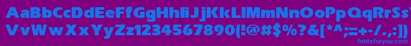 SpeedoBlackSsiExtraBold Font – Blue Fonts on Purple Background