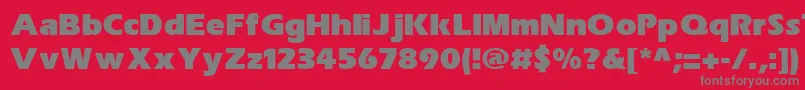 SpeedoBlackSsiExtraBold-Schriftart – Graue Schriften auf rotem Hintergrund