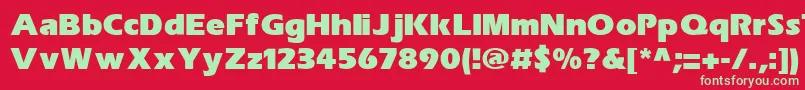 SpeedoBlackSsiExtraBold Font – Green Fonts on Red Background