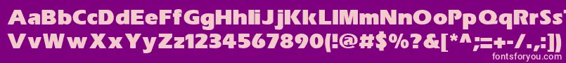 Fonte SpeedoBlackSsiExtraBold – fontes rosa em um fundo violeta